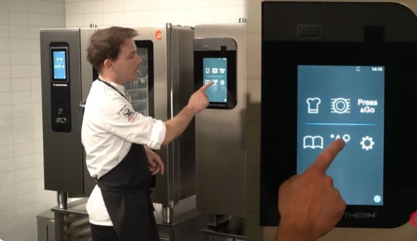 Technician repairing an oven in an Abilene, TX kitchen